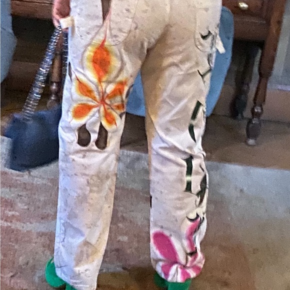 Juliet johnstone custom painted pants size 30 - Picture 2 of 6